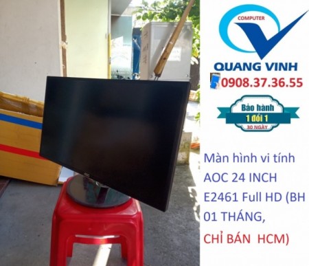 [HCM]Màn hình vi tính AOC 24 INCH E2461 Full HD (BH 01 THÁNG, CHỈ BÁN  HCM)