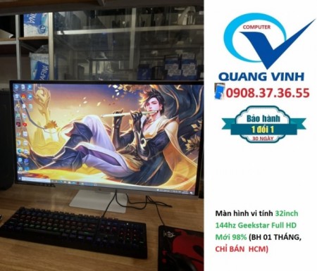 [HCM]Màn hình vi tính 32inch 144hz Geekstar Full HD Mới 98% (BH 01 THÁNG, CHỈ BÁN  HCM)